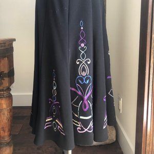 Sunny Leigh Black Embroidered Skirt